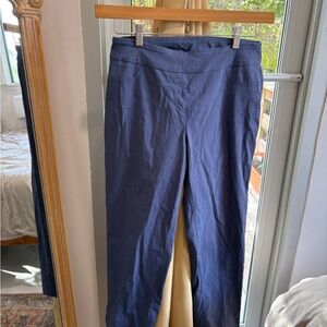 Multiples Slim-Sation Stretch Pants in Deep Blue size 8